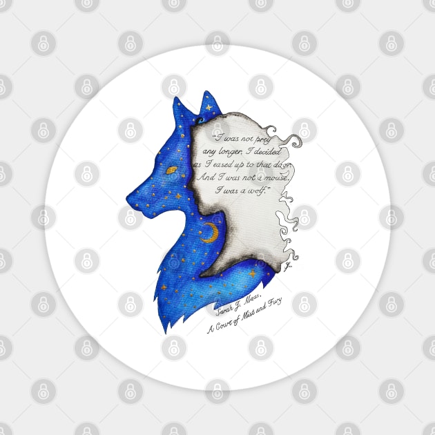 Wolf ACoMaF Quote Magnet by TG_Art